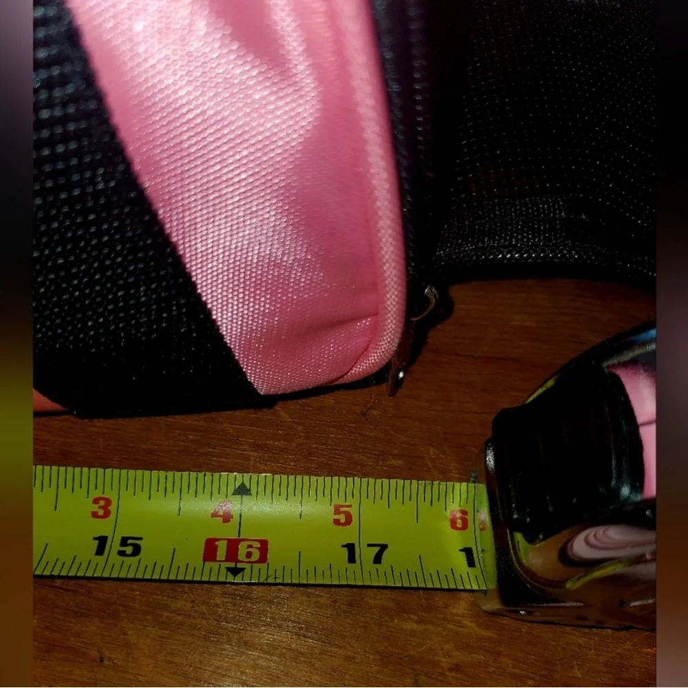 Collapsible Pink Travel Pet Carrier & Bowl Set